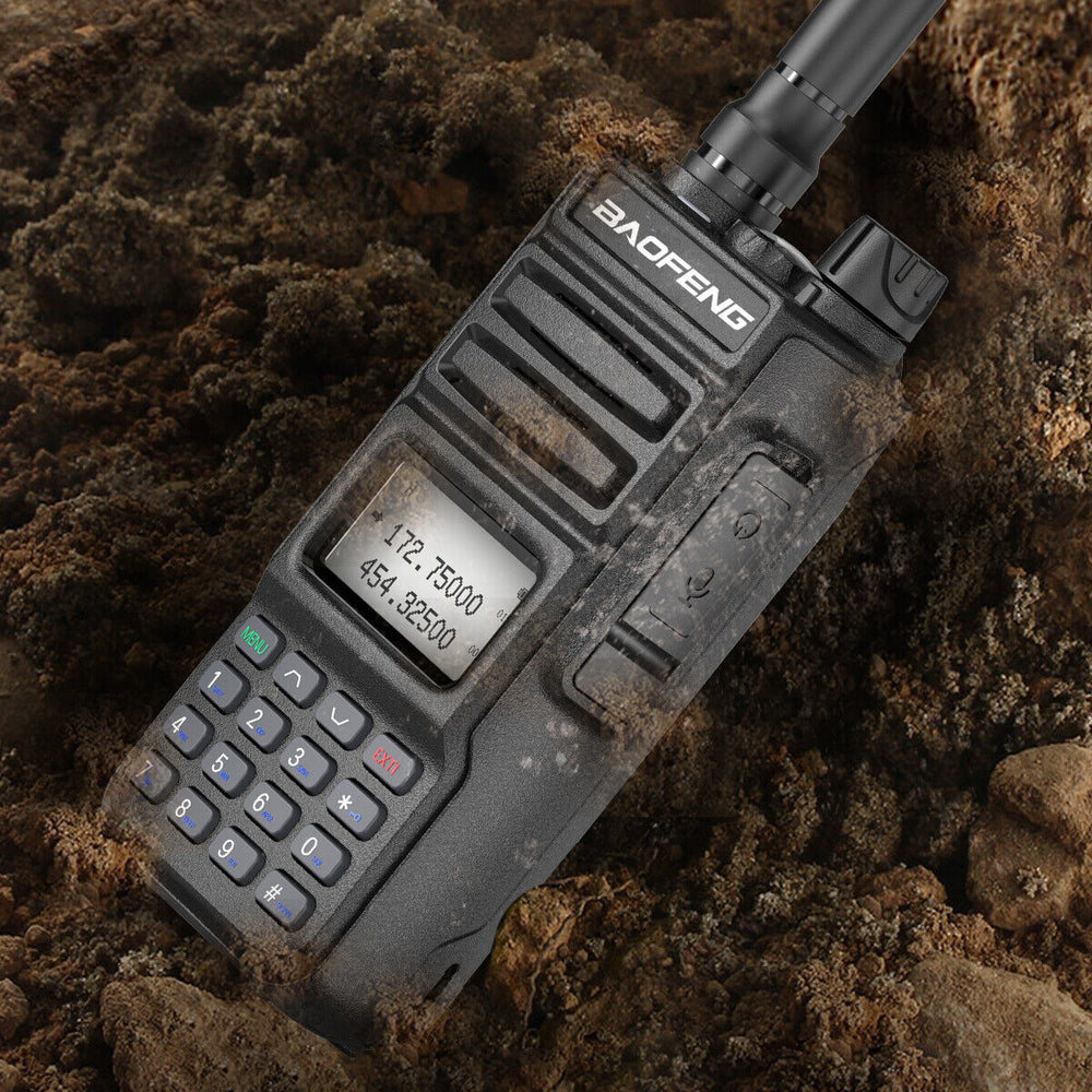 Baofeng UV15R handheld radio with rugged design suitable for outdoor communication in challenging environments