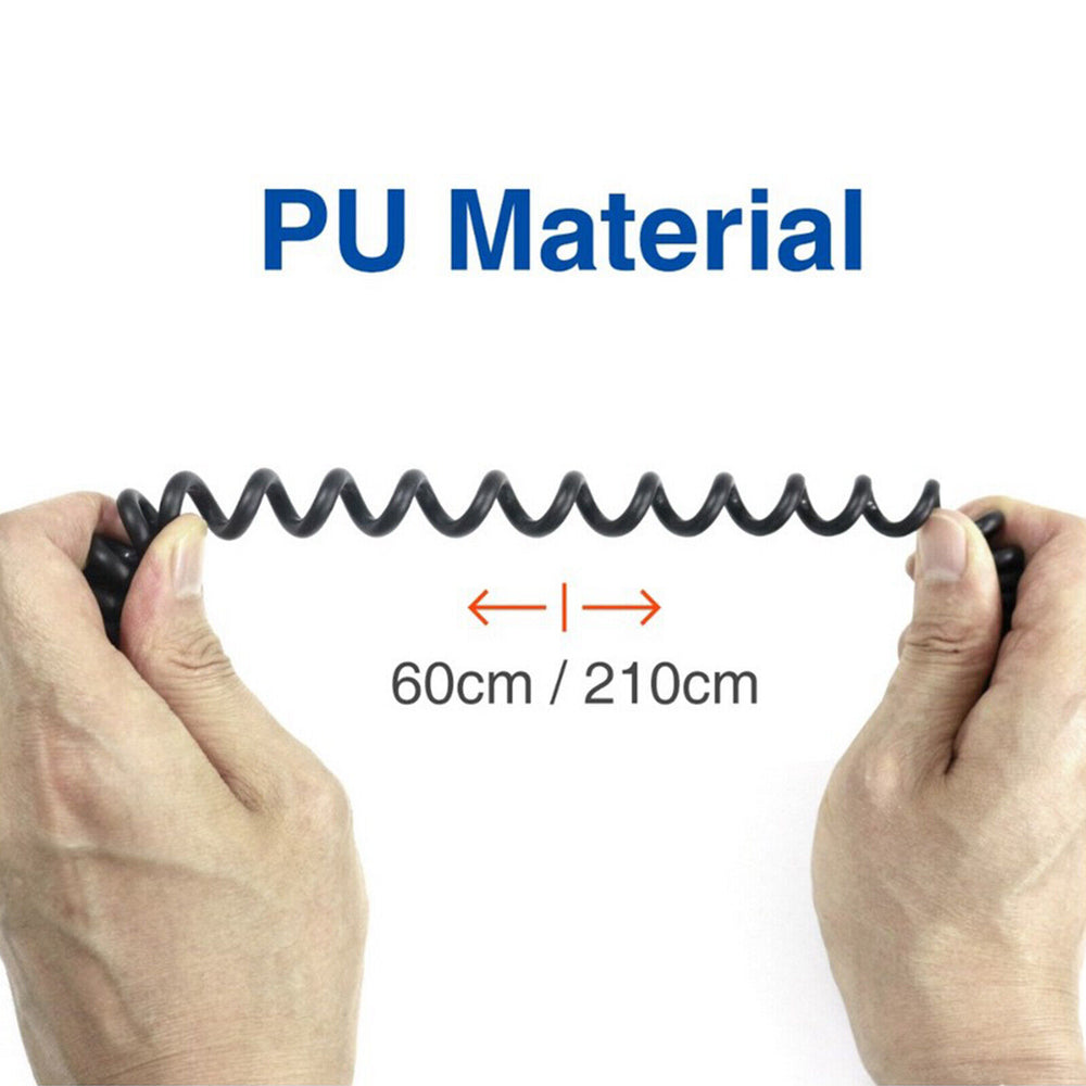 Baofeng water resistant speaker mic coiled cable showcasing flexibility and durability in hands