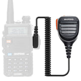 Baofeng water resistant speaker mic with coiled cable for reliable radio communication