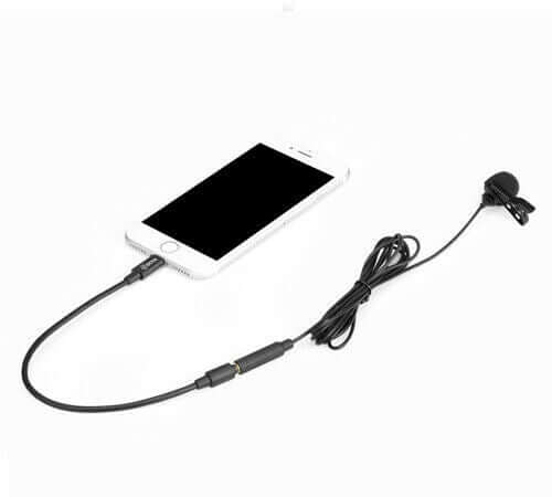BOYA BY-M2 lavalier microphone for iPhone with clip and 3.5mm connector for clear audio recording