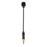 BOYA BY-UM2 mini microphone with a compact design and foam windscreen for clear audio recording.