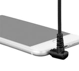 BOYA BY-UM4 flexible microphone connected to a smartphone for clear audio recording