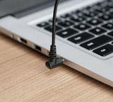 BOYA BY-UM4 flexible microphone connected to a laptop for clear audio recording
