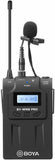 BOYA TX8 Pro Digital Wireless Transmitter BY-WM8 PRO with lavalier microphone and antenna for clear audio capture