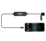 BOYA BY-DM2 USB Type-C lavalier microphone for Android with clip-on design and smartphone connection