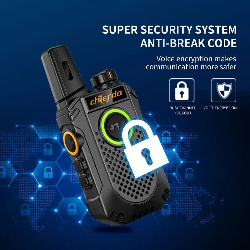 CHIERDA TC18 UHF portable radio with secure voice encryption feature for safe communication