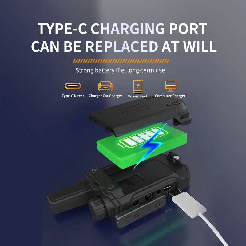 CHIERDA TC18 UHF portable radio with Type-C charging port for strong battery life and versatile use