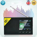 DAB digital radio portable with a colour display and telescopic aerial for clear reception