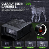 Digital night vision monocular with adjustable IR for clear viewing in total darkness