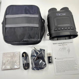 Digital night vision monocular with carrying case and accessories including user manual and USB cable