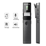 32GB digital voice recorder with sound recording, MP3 playback, and storage features
