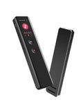 Sleek black digital voice recorder Bluetooth with intuitive controls for clear audio recordings