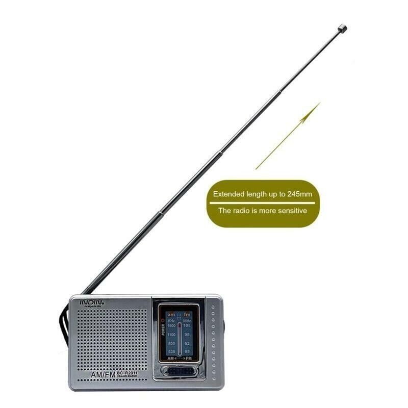 Indin Portable Pocket Radio UK with extendable antenna for improved reception and classic design
