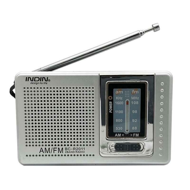 Indin Portable Pocket Radio UK with AM/FM tuning and extendable antenna for clear reception