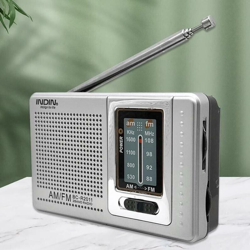 Indin Portable Pocket Radio UK with AM/FM tuning and extendable antenna for clear reception