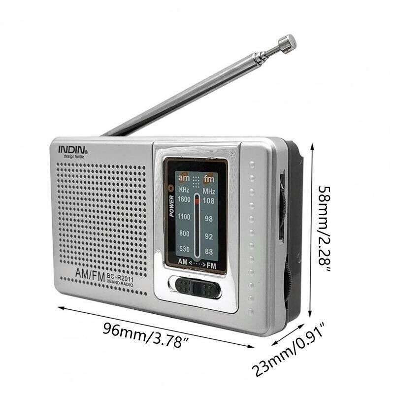 Indin Portable Pocket Radio UK with AM/FM functionality and extendable antenna for easy listening