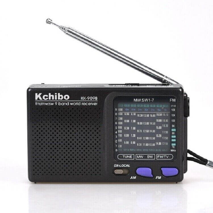 Kchibo KK-909B shortwave radio UK with FM/AM tuning and extendable antenna for clear reception