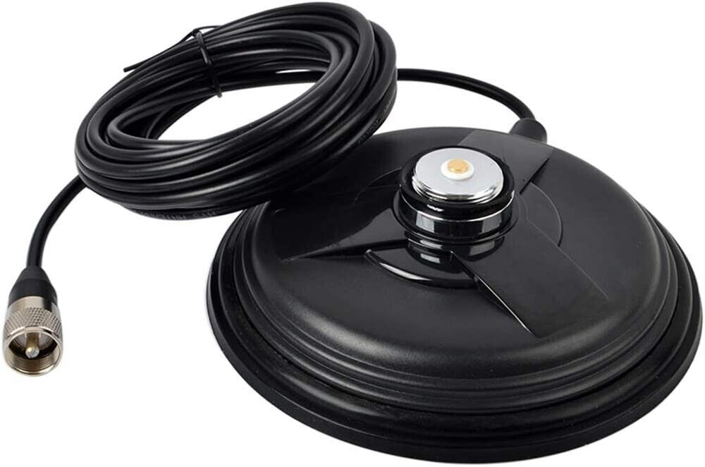 PNI magnetic mount for CB radio with a durable base and attached coaxial cable for easy installation