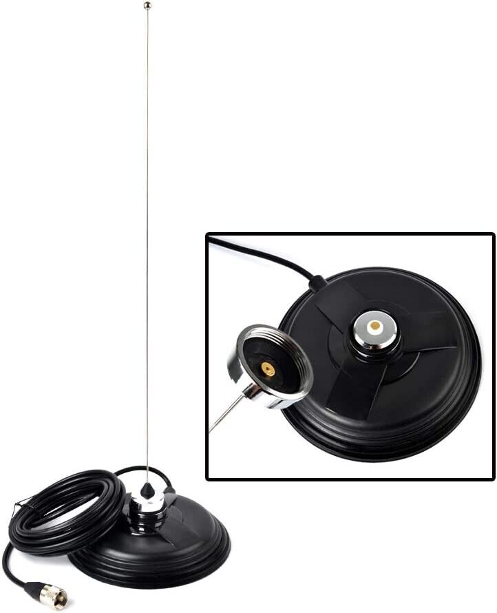 PNI magnetic mount for CB radio with a durable base and flexible antenna for secure installation