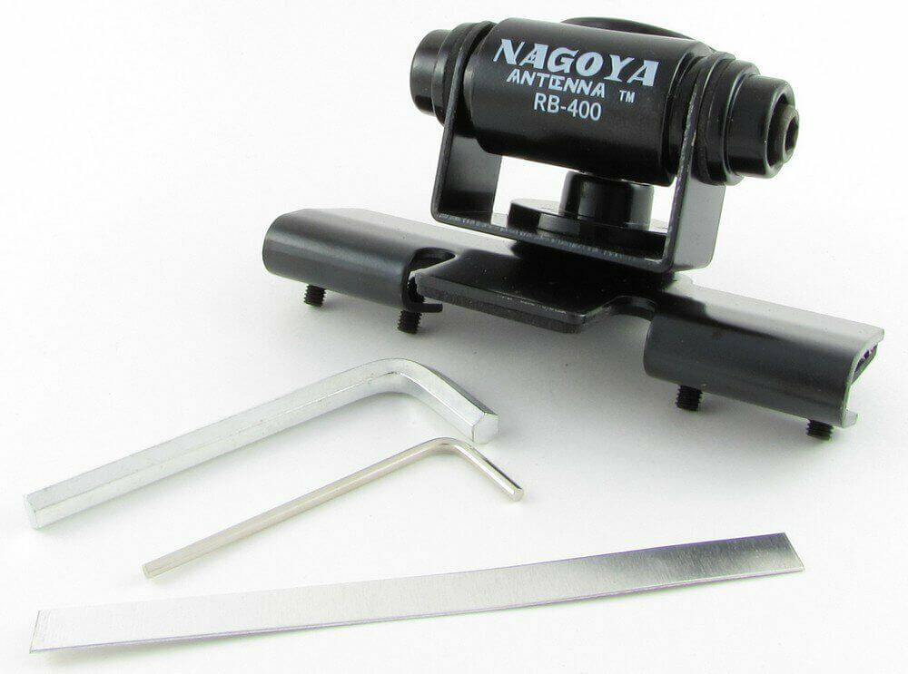 Nagoya B-400 antenna mount with metal brackets and tools for easy installation