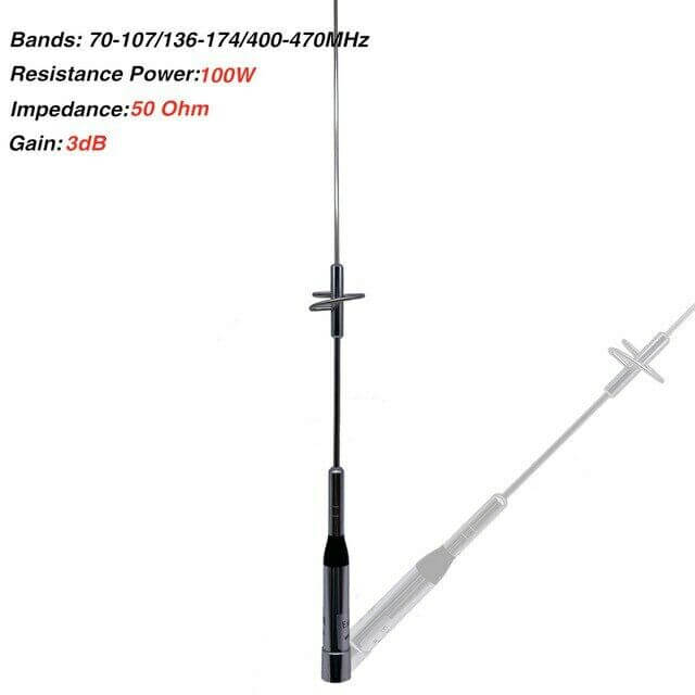 Nagoya NL-770S 3db gain antenna for ham radio with 100W power and wide frequency bands