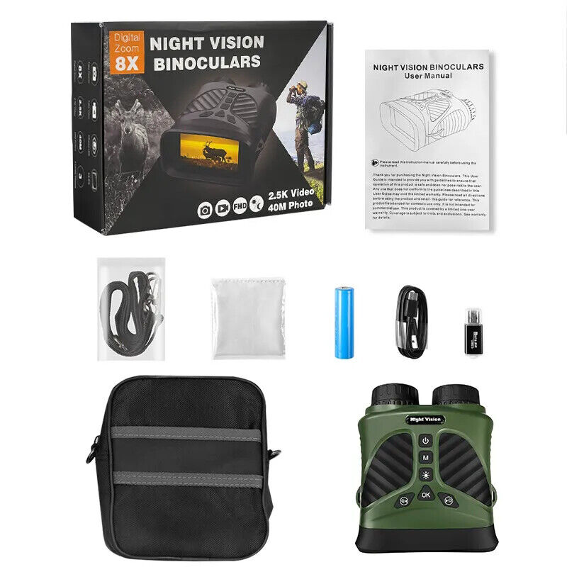 Unbranded night vision monocular UK with 8x digital zoom and accessories for night wildlife observation