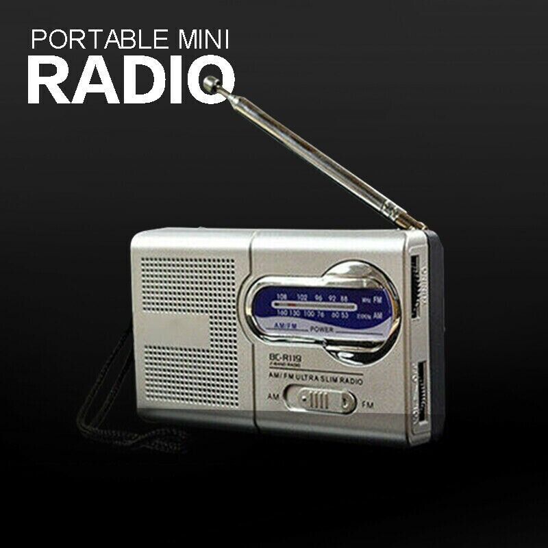 Indin portable AM FM radio with retractable antenna and digital tuning features