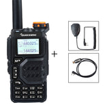 Quansheng UV-5R Plus radio UK featuring digital display and included accessories for clear communication