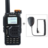 Quansheng UV-5R Plus radio UK with LCD display and attached speaker microphone for clear communication