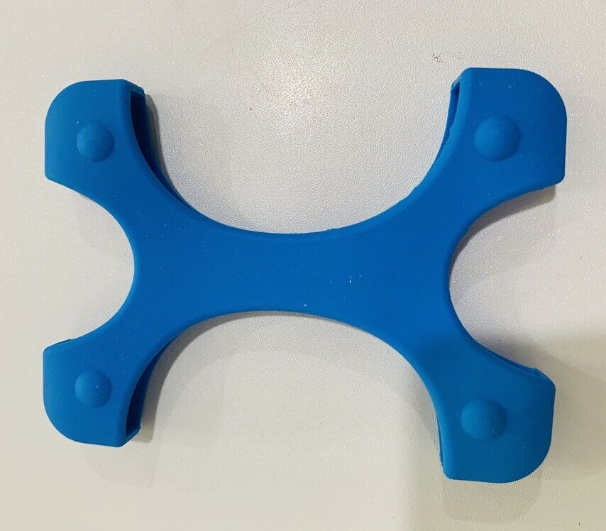 Blue rubber bumper for 2.5 inch hard drive, providing protection and stability during storage