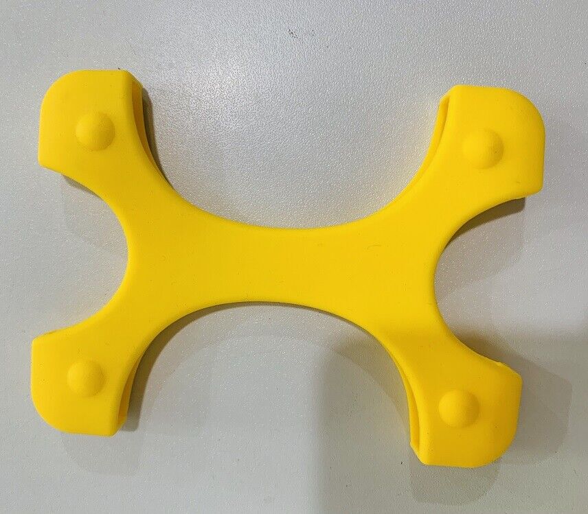 Yellow rubber bumper for 2.5 inch hard drive providing protection and shock absorption