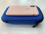 Blue hard drive pouch designed as a dustproof radio case for protecting electronic devices