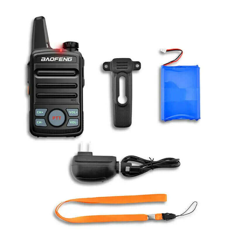 Rugby Radios UK Baofeng £17 2 x Baofeng T99 Mini UHF 3-5W 2-way radio with free soft case + Programming Specification: This programs like a BF-888s but has some digital features, and configuration - normal programming software for the 888s with either CHIRP or the T'series software. Brand Baofeng T99 Channel 16 Frequency Range 400-470MHz, 136-174 VHF non Standard Battery capacity 1000mAh Output Power 3-5W Rated Voltage DC 3.7V Emission Current ≤1200mA Distance 3km Working Temperature -20°C—+50°C Size 12 x 6