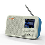 Unbranded UK DAB digital radio rechargeable with LCD display and telescopic antenna