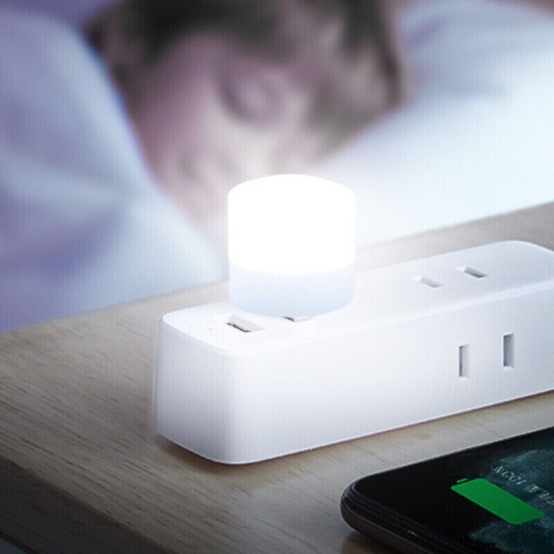 USB LED mini night light providing soft illumination for a restful sleep environment